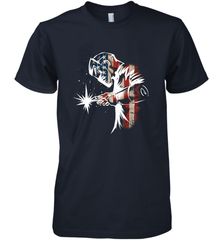 Welder American Flag USA Patriotic Welder Gift Men's Premium T-Shirt Men's Premium T-Shirt - belovedtshirt