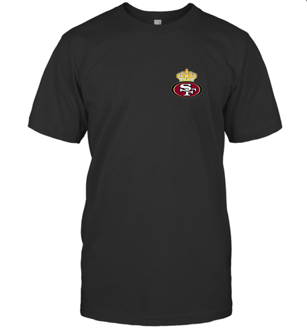 NFL San Francisco 49ers Logo Champion Crorwn Men's T-Shirt Men's T-Shirt / Black / S Men's T-Shirt - belovedtshirt
