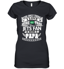 NFL The Only Thing I Love More Than Being A New York Jets Fan Is Being A Papa Football Women's V-Neck T-Shirt Women's V-Neck T-Shirt - belovedtshirt