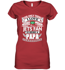 NFL The Only Thing I Love More Than Being A New York Jets Fan Is Being A Papa Football Women's V-Neck T-Shirt Women's V-Neck T-Shirt - belovedtshirt