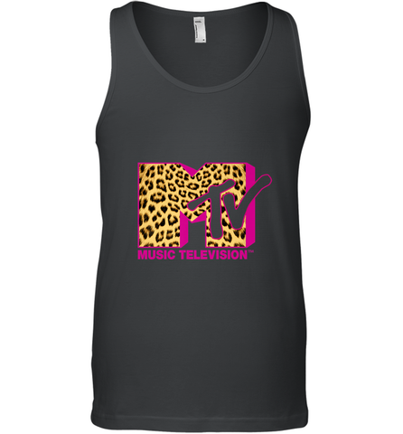 MTV Logo Leopard Print Men's Tank Top Men's Tank Top / Black / XS Men's Tank Top - belovedtshirt