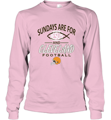 Sundays Are For Jesus and Cleveland Funny Christian Football Long Sleeve T-Shirt Long Sleeve T-Shirt - belovedtshirt