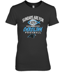 Sundays Are For Jesus and Carolina Funny Christian Football Women's Premium T-Shirt