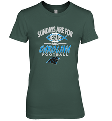 Sundays Are For Jesus and Carolina Funny Christian Football Women's Premium T-Shirt Women's Premium T-Shirt - belovedtshirt