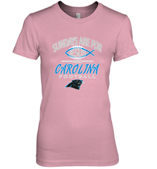 Sundays Are For Jesus and Carolina Funny Christian Football Women's Premium T-Shirt Women's Premium T-Shirt - belovedtshirt