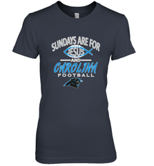 Sundays Are For Jesus and Carolina Funny Christian Football Women's Premium T-Shirt Women's Premium T-Shirt - belovedtshirt