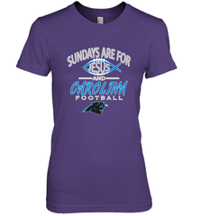 Sundays Are For Jesus and Carolina Funny Christian Football Women's Premium T-Shirt Women's Premium T-Shirt - belovedtshirt
