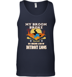 Broom Broke So I Became A Fan of Detroit Lions  NFL Halloween Costume Men's Tank Top