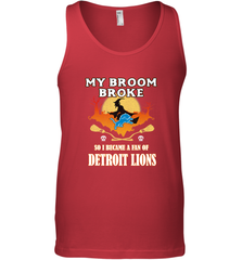 Broom Broke So I Became A Fan of Detroit Lions  NFL Halloween Costume Men's Tank Top Men's Tank Top - belovedtshirt