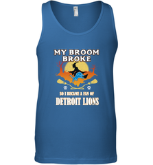 Broom Broke So I Became A Fan of Detroit Lions  NFL Halloween Costume Men's Tank Top Men's Tank Top - belovedtshirt