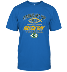 Sundays Are For Jesus and Green Bay Funny Christian Football 1 Men's T-Shirt Men's T-Shirt - belovedtshirt