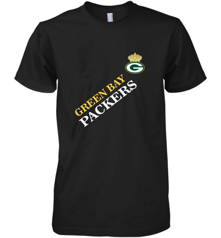 NFL Green Bay Packers Logo with Champion Crown Men's Premium T-Shirt Men's Premium T-Shirt / Black / XS Men's Premium T-Shirt - belovedtshirt