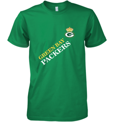 NFL Green Bay Packers Logo with Champion Crown Men's Premium T-Shirt