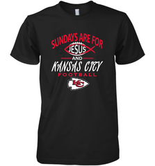 Sundays Are For Jesus and Kansas City Funny Football Men's Premium T-Shirt Men's Premium T-Shirt - belovedtshirt