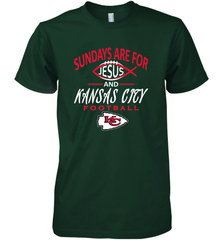 Sundays Are For Jesus and Kansas City Funny Football Men's Premium T-Shirt Men's Premium T-Shirt - belovedtshirt