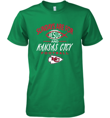 Sundays Are For Jesus and Kansas City Funny Football Men's Premium T-Shirt Men's Premium T-Shirt - belovedtshirt