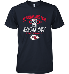 Sundays Are For Jesus and Kansas City Funny Football Men's Premium T-Shirt Men's Premium T-Shirt - belovedtshirt