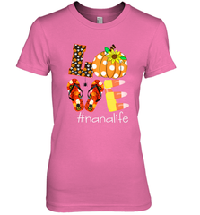Funny Love Nanalife Pumpkin Flip Flops Nana Life Halloween Women's Premium T-Shirt Women's Premium T-Shirt - belovedtshirt
