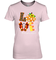 Funny Love Nanalife Pumpkin Flip Flops Nana Life Halloween Women's Premium T-Shirt Women's Premium T-Shirt - belovedtshirt