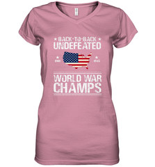 Back To Back Undefeated World War Champs Gift Women's V-Neck T-Shirt Women's V-Neck T-Shirt - belovedtshirt