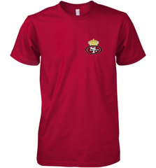 NFL San Francisco 49ers Logo Champion Crorwn Men's Premium T-Shirt Men's Premium T-Shirt - belovedtshirt