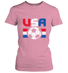 Distressed Red, White and Blue Soccer Flag Shirts of the USA Women's T-Shirt Women's T-Shirt - belovedtshirt