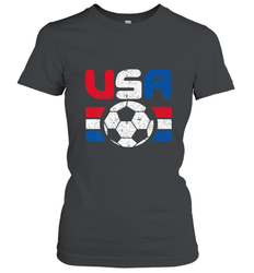 Distressed Red, White and Blue Soccer Flag Shirts of the USA Women's T-Shirt