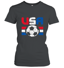 Distressed Red, White and Blue Soccer Flag Shirts of the USA Women's T-Shirt Women's T-Shirt - belovedtshirt