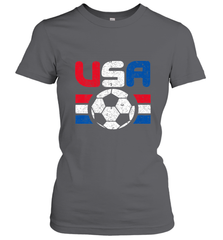 Distressed Red, White and Blue Soccer Flag Shirts of the USA Women's T-Shirt Women's T-Shirt - belovedtshirt