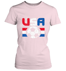 Distressed Red, White and Blue Soccer Flag Shirts of the USA Women's T-Shirt Women's T-Shirt - belovedtshirt