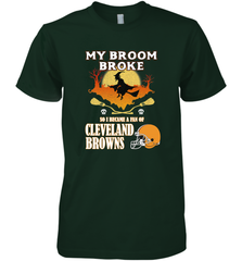 Broom Broke So I Became A Fan of Cleveland Browns  Halloween Costume Men's Premium T-Shirt Men's Premium T-Shirt - belovedtshirt