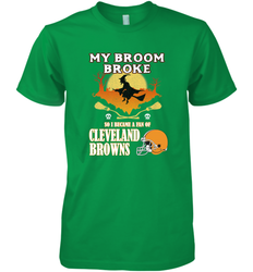 Broom Broke So I Became A Fan of Cleveland Browns  Halloween Costume Men's Premium T-Shirt