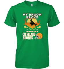 Broom Broke So I Became A Fan of Cleveland Browns  Halloween Costume Men's Premium T-Shirt Men's Premium T-Shirt - belovedtshirt