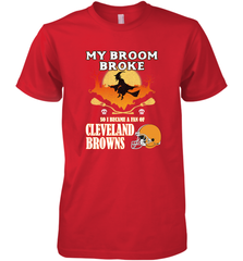 Broom Broke So I Became A Fan of Cleveland Browns  Halloween Costume Men's Premium T-Shirt Men's Premium T-Shirt - belovedtshirt