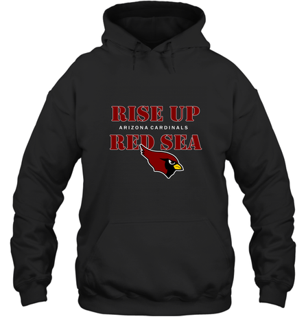 Arizona Cardinals NFL Rise Up Red Sea Hooded Sweatshirt Hooded Sweatshirt / Black / S Hooded Sweatshirt - belovedtshirt