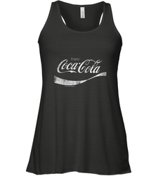 Coca Cola Vintage White Enjoy Logo Women's Racerback Tank