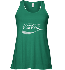 Coca Cola Vintage White Enjoy Logo Women's Racerback Tank Women's Racerback Tank - belovedtshirt