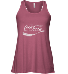 Coca Cola Vintage White Enjoy Logo Women's Racerback Tank Women's Racerback Tank - belovedtshirt