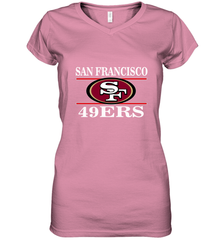 NFL San Francisco 49ers Logo Champion Women's V-Neck T-Shirt Women's V-Neck T-Shirt - belovedtshirt