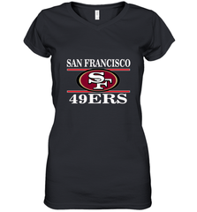 NFL San Francisco 49ers Logo Champion Women's V-Neck T-Shirt Women's V-Neck T-Shirt - belovedtshirt