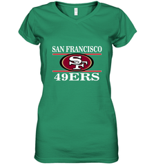 NFL San Francisco 49ers Logo Champion Women's V-Neck T-Shirt Women's V-Neck T-Shirt - belovedtshirt