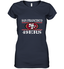 NFL San Francisco 49ers Logo Champion Women's V-Neck T-Shirt Women's V-Neck T-Shirt - belovedtshirt