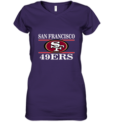 NFL San Francisco 49ers Logo Champion Women's V-Neck T-Shirt Women's V-Neck T-Shirt - belovedtshirt