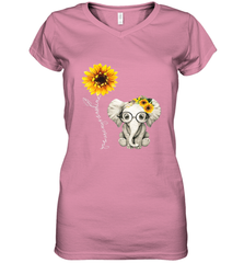 You Are My Sunshine Hippie Sunflower Elephant Gift Friend Women's V-Neck T-Shirt Women's V-Neck T-Shirt - belovedtshirt
