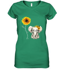 You Are My Sunshine Hippie Sunflower Elephant Gift Friend Women's V-Neck T-Shirt Women's V-Neck T-Shirt - belovedtshirt