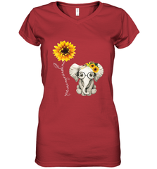 You Are My Sunshine Hippie Sunflower Elephant Gift Friend Women's V-Neck T-Shirt Women's V-Neck T-Shirt - belovedtshirt