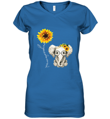 You Are My Sunshine Hippie Sunflower Elephant Gift Friend Women's V-Neck T-Shirt Women's V-Neck T-Shirt - belovedtshirt