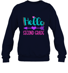 Hello Second Grade 2nd Grade Teachers Students Gift Crewneck Sweatshirt Crewneck Sweatshirt - belovedtshirt