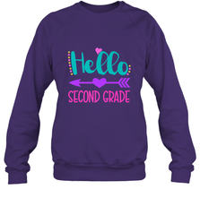 Hello Second Grade 2nd Grade Teachers Students Gift Crewneck Sweatshirt Crewneck Sweatshirt - belovedtshirt