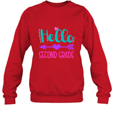 Hello Second Grade 2nd Grade Teachers Students Gift Crewneck Sweatshirt Crewneck Sweatshirt - belovedtshirt